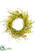 Silk Plants Direct Daisy, Berry Wreath - Yellow Cream - Pack of 2