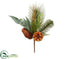 Silk Plants Direct Cone, Eucalyptus, Pine Pick - Green - Pack of 24