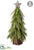 Silk Plants Direct Pine Topiary - Green - Pack of 2