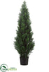 Silk Plants Direct Cedar Topiary - Green - Pack of 1