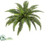 Silk Plants Direct UV Protected Boston Fern Bush - Green - Pack of 6