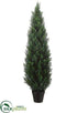 Silk Plants Direct Cedar Topiary - Green - Pack of 1