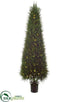 Silk Plants Direct Cedar Topiary - Green - Pack of 1