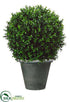 Silk Plants Direct Boxwood Topiary - Green - Pack of 1