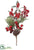 Berry, Pine Cone, Pine Spray - Red Green - Pack of 12