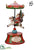 Silk Plants Direct Santa Carousel Music Box - Red Green - Pack of 4