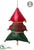 Plaid Tree Ornament - Red Green - Pack of 6