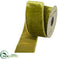 Silk Plants Direct Viscose Velvet Ribbon - Moss Green - Pack of 12