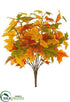 Silk Plants Direct Maple Leaf Hanging Bush - Orange Green - Pack of 12