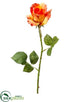 Silk Plants Direct Rose Spray - Orange - Pack of 24