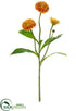 Silk Plants Direct Mum Spray - Orange - Pack of 12