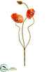 Silk Plants Direct Poppy Spray - Orange - Pack of 12