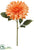 Dahlia Spray - Orange - Pack of 6