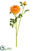 Silk Plants Direct Ranunculus Spray - Orange - Pack of 12