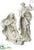 Glittered Holy Family - White Antique - Pack of 1