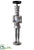 Nutcracker Candleholder - Silver Antique - Pack of 1