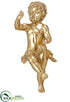 Silk Plants Direct Cherub Wall Decor - Gold Antique - Pack of 1