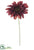 Silk Plants Direct Gerbera Daisy Spray - Wine Two Tone - Pack of 12