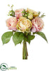 Silk Plants Direct Ranunculus, Rose Bouquet - Rose Two Tone - Pack of 6