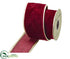 Silk Plants Direct Velvet Ribbon - Burgundy - Pack of 6