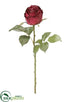 Silk Plants Direct Rose Spray - Burgundy - Pack of 12