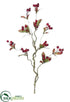 Silk Plants Direct Berry Spray - Red Burgundy - Pack of 12