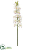 Silk Plants Direct Cymbidium Orchid Spray - Cream Burgundy - Pack of 12