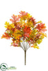 Silk Plants Direct Oak Leaf Bush - Orange Burgundy - Pack of 12