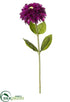 Silk Plants Direct Zinnia Spray - Purple - Pack of 12