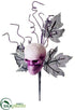 Silk Plants Direct Skull, Spider Pick - Black Purple - Pack of 12