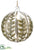 Fern Glass Ball Ornament - Green Clear - Pack of 6