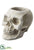 Cement Skull Planter - Gray - Pack of 4