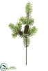 Silk Plants Direct Norway Spruce Spray With Pine Cone - Green Gray - Pack of 12