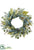 Dusty Miller, Eucalyptus , Fern Wreath - Green Gray - Pack of 2