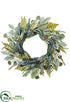 Silk Plants Direct Dusty Miller, Eucalyptus , Fern Wreath - Green Gray - Pack of 2