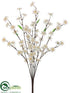 Silk Plants Direct Blossom Bush - White - Pack of 12