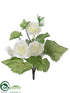 Silk Plants Direct Begonia Bush - White - Pack of 12