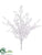 Silk Plants Direct Flocked Berry Bush - White - Pack of 12