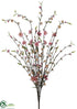 Silk Plants Direct Peach Blossom Bush - Pink - Pack of 6