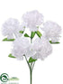 Silk Plants Direct Carnation Bush - White - Pack of 24