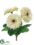 Silk Plants Direct Gerbera Daisy Bush - Peach Green - Pack of 12