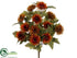 Silk Plants Direct Gerbera Daisy Bush - Olive Green Brown - Pack of 6