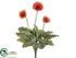 Silk Plants Direct Gerbera Daisy Bush - Orange - Pack of 12