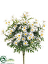 Silk Plants Direct Daisy Bush - White - Pack of 12