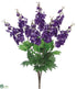 Silk Plants Direct Delphinium Bush - Purple - Pack of 12