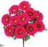 Silk Plants Direct Gerbera Daisy Bush - Beauty - Pack of 12