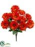 Silk Plants Direct Gerbera Daisy Bush - Orange - Pack of 12