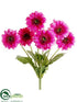 Silk Plants Direct Gerbera Daisy Bush - Fuchsia - Pack of 12