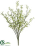 Silk Plants Direct Flower Bush - Cream White - Pack of 12