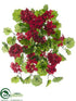 Silk Plants Direct Geranium Hanging Bush - Red - Pack of 6